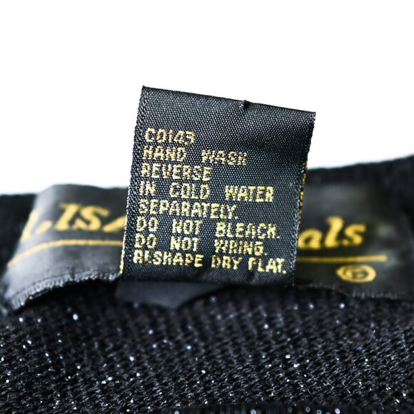 LISA ORIGINALS Navy Metallic Long Sleeve Lightweight Sweater - Size Small - Picture 8 of 9